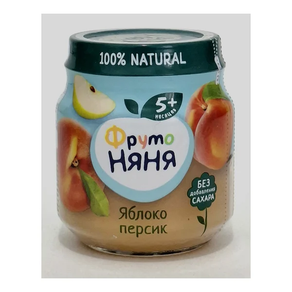 Fruto Nyanya puree fruit apple, peach 5+ months 100g Progress, Russia