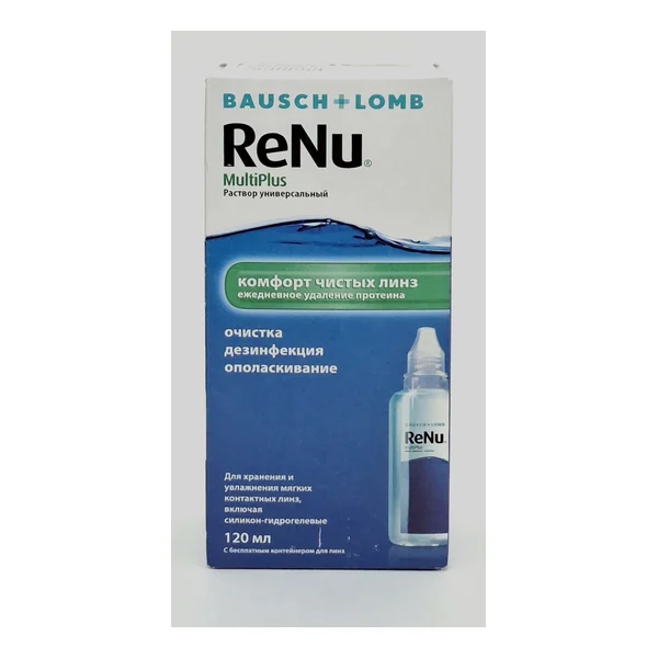 ReNu MultiPlus р-р 120мл, Реню для мягких контактных линз Италия