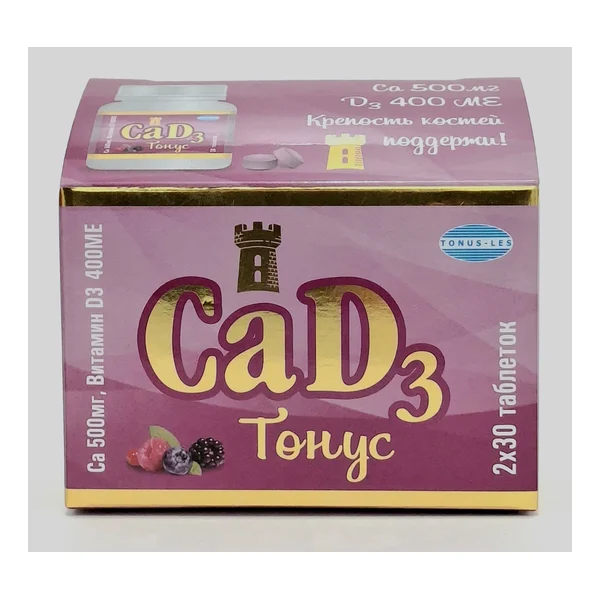 Calcium D3 500mg/400ME tablets x 60 Tonus