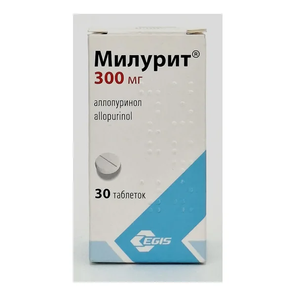 Milurit 300mg tablets x 30 (allopurinol) Egis