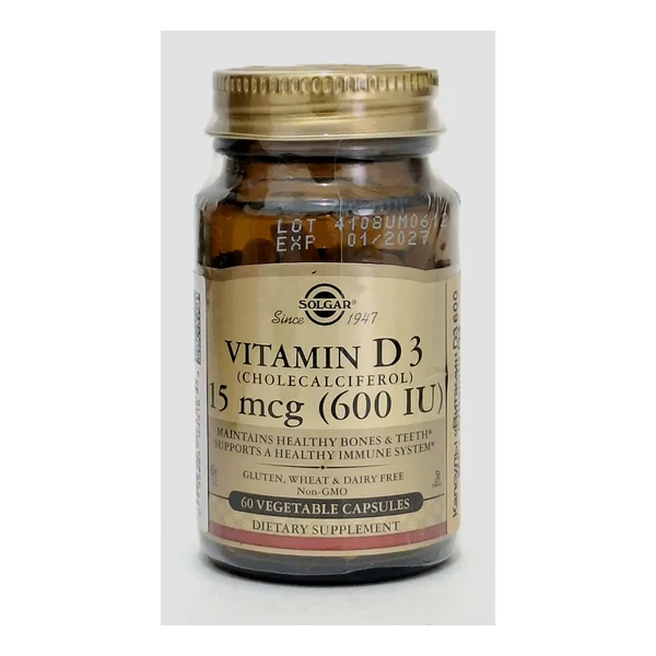 Vitamin D3 600IU capsules x 60 Solgar Vitamin