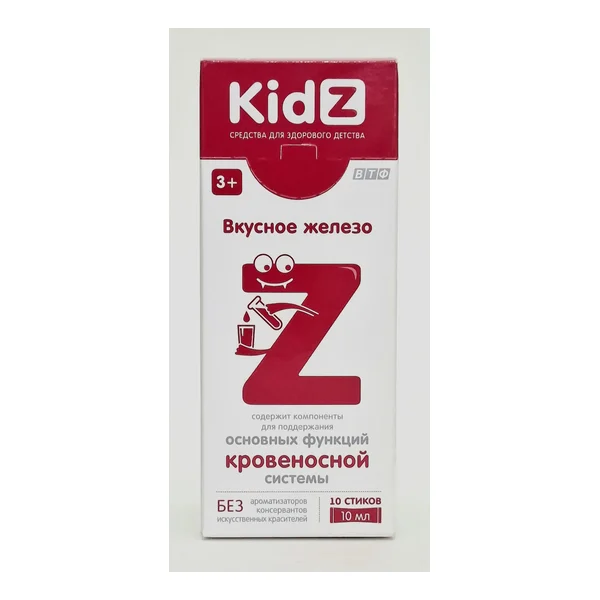 Kidz vkusnoe iron 10ml x 10 stikov VTF OOO
