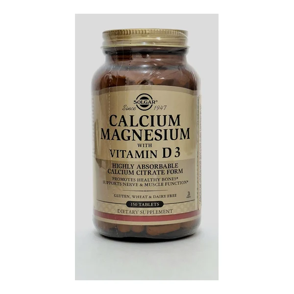 Calcium magnesium with vitamin for3 tablets x 150 Solgar Vitamin