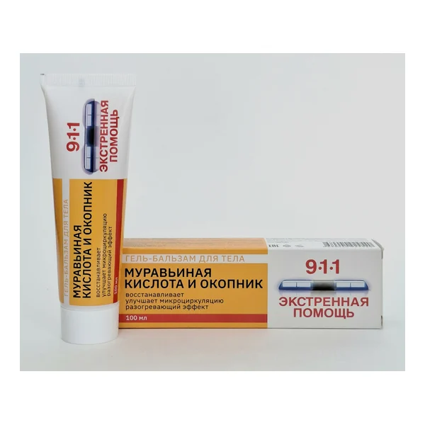 Muravinaya acid and Okopnik gel-balm for joints 100ml Mirrolla. Russia
