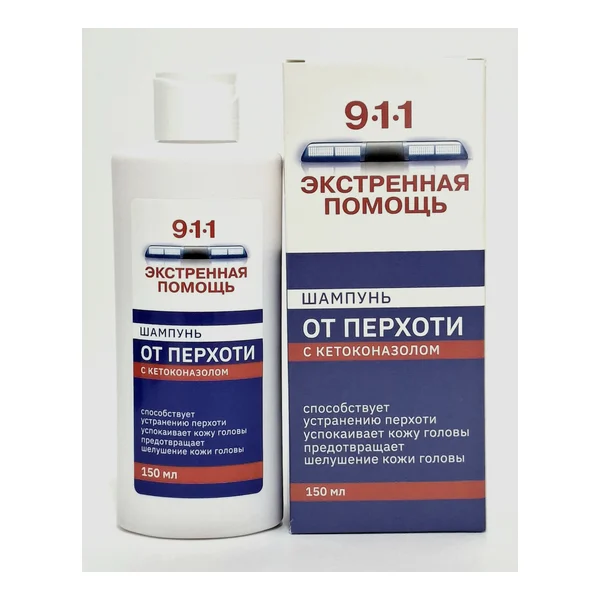 Shampoo 911 with ketokonazolom against dandruff 150ml Mirrolla, Russia