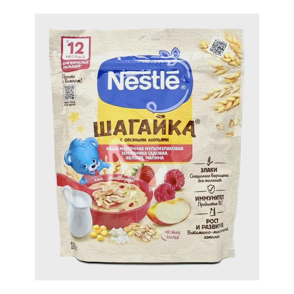 Shagayka m/k multizlakovaya zeml-ka sad-aya, yabloko, malina s 12 months. 190 g Nestle