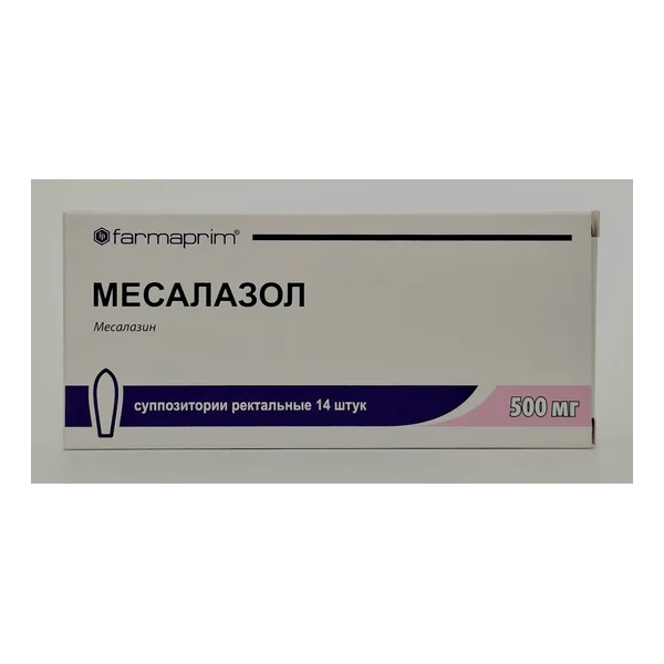 Месалазол рект. супп. 500мг x 14 Фармаприм.Молдова
