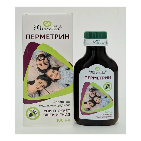 Перметрин Фора + 1.5% 100мл для уничтожения вшей Мирролла. Россия