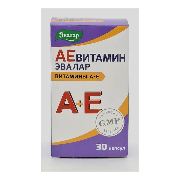 Վիտամին A,E դպճ. 0.3գ N30 Էվալար, Ռուսաստան